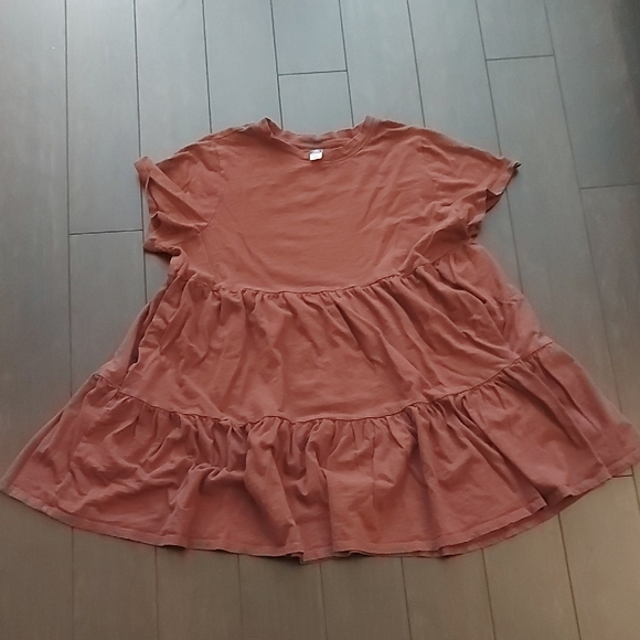Old Navy Brown Ruffled Tiered Mini Swing Sundress - Picture 2 of 4